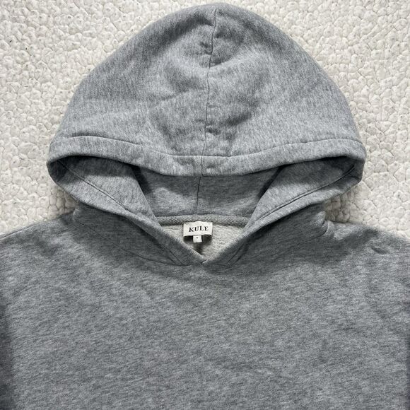 KULE Crosby Hoodie Womens S Gray Cropped Cozy Streetwear Minimalist Coastal Prep - Picture 3 of 11